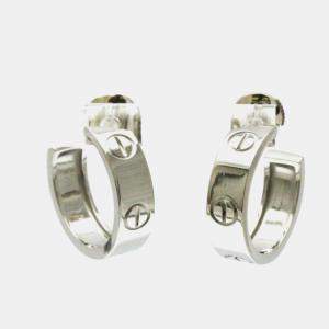 Cartier 18K White Gold Love Hoop Earrings