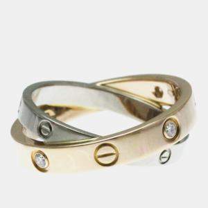 Cartier 18K Pink & White Gold Love Ring EU 51