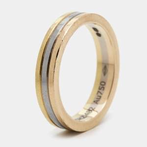 Cartier Vendome Louis 18k Three Tone Gold Wedding Band Ring Size 48