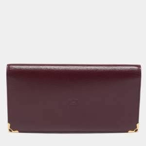 Cartier Red Leather Must de Cartier Continental Wallet