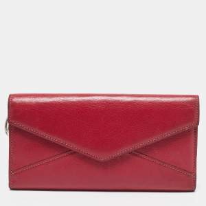 Cartier Fuchsia Leather Les Must Envelope Trifold Wallet