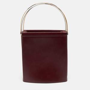 Cartier Burgundy Leather Trinity Bag