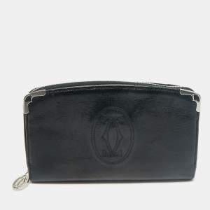 Cartier Black Leather Marcello de Cartier Continental Wallet