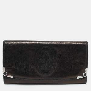 Cartier Black Leather Marcello de Cartier Flap Wallet