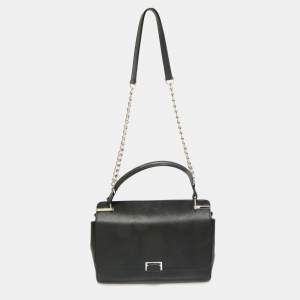 Pre Owned Cartier Black Leather Jeanne Toussaint Top Handle Bag