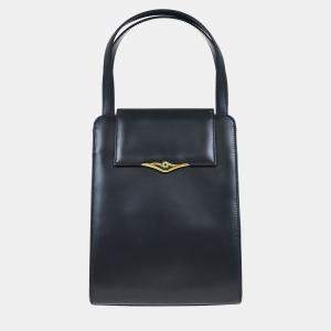 Pre Owned حقيبة يد كارتتيه جلد كحلي ياقوتي خطي