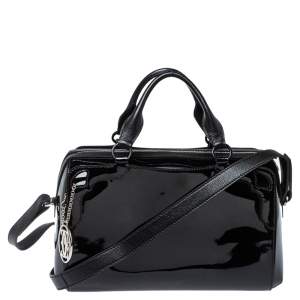 مملوكة مسبقًا Cartier Black Patent Leather Marcello de Cartier Bowler Bag