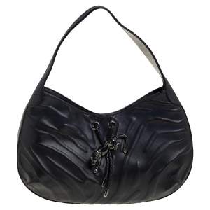 Cartier Black Leather Panthere Hobo