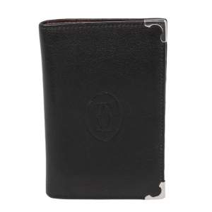 Pre Owned حافظة بطاقات كارتييه ماست دو كارتييه جلد أسود