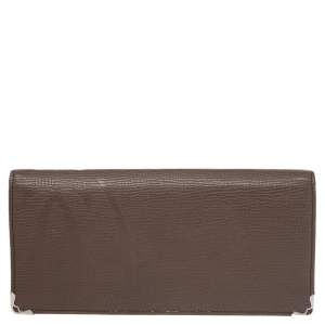 مملوكة مسبقًا Cartier Brown Leather Continental Wallet