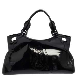 مملوكة مسبقًا Cartier Black Patent Leather Small Marcello De Cartier Bag