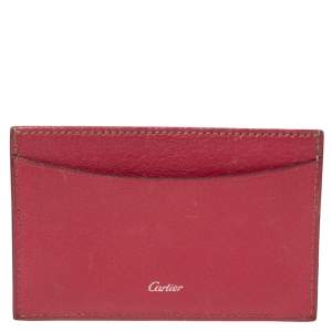 مملوكة مسبقًا Cartier Pink Leather Les Must De Cartier Card Holder