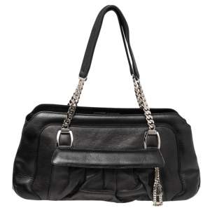 Cartier Black Leather La Dona Shoulder Bag