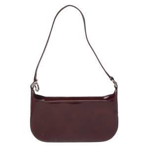 Cartier Burgundy Glossy Leather Happy Birthday Baguette Bag