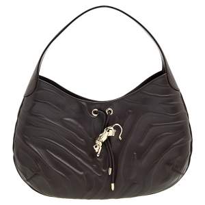 Cartier Dark Brown Leather Medium Panthere de Cartier Bag