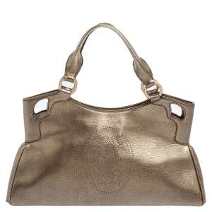 مملوكة مسبقًا Cartier Gold Leather Marcello de Cartier Bag