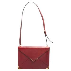 مملوكة مسبقًا Cartier Red Leather Envelope Shoulder Bag