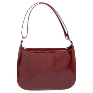 مملوكة مسبقًا Cartier Red Glossy Leather Happy Birthday Shoulder Bag