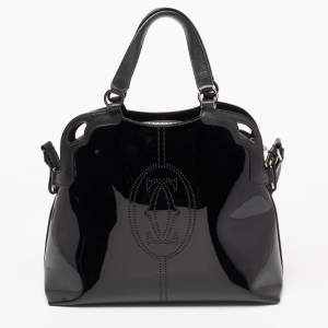 Pre Owned Cartier Black Patent Leather Marcello de Cartier Bag
