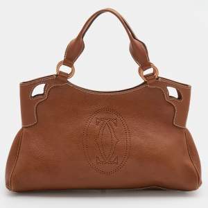 Cartier Brown Leather Medium Marcello de Cartier Bag