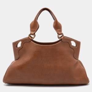 Pre Owned حقيبة يد توتس كارتييه مارسيلليو دو كارتييه جلد بني