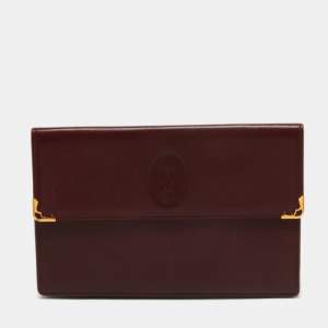 Cartier Maroon Leather Must Line Waist Bag