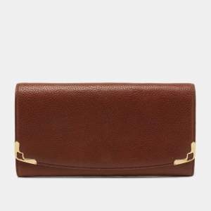 Cartier Brown Leather Must de Cartier Continental Wallet