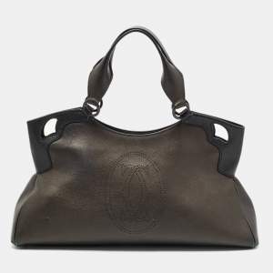 Pre Owned Cartier Black Leather Medium Marcello De Cartier Bag