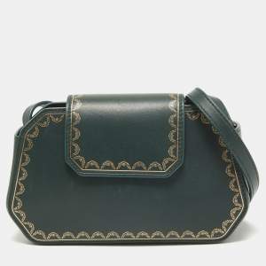 Cartier Green Leather Nano Guirlande De Cartier Bag