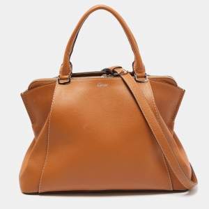 Cartier Tan Leather C de Cartier Bag