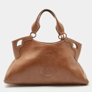 Cartier Brown Leather Medium Marcello de Cartier Bag