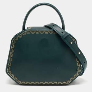 Cartier Green Leather Mini Guirlande De Cartier Top Handle Bag