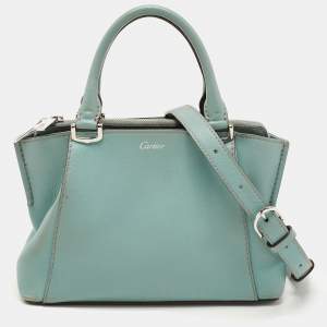 Cartier Mint Green Leather Mini C de Cartier Satchel