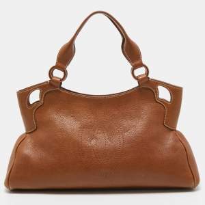 Cartier Brown Leather Small Marcello De Cartier Tote