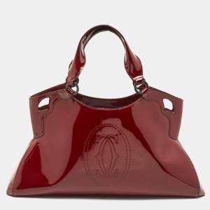 Cartier Burgundy Patent Leather Large Marcello de Cartier Bag