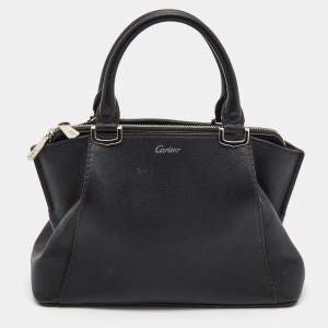 Cartier Black Leather Mini C de Cartier Satchel