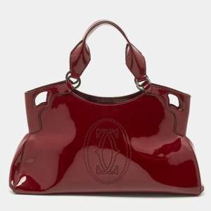 Cartier Red Patent Leather Medium Marcello de Cartier Bag