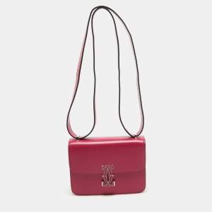 مملوكة مسبقًا Cartier Fuchsia Leather Nano C De Cartier Shoulder Bag