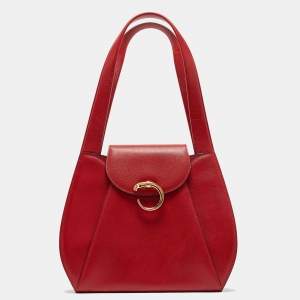 مملوكة مسبقًا Cartier Red Leather Panthere Shoulder Bag