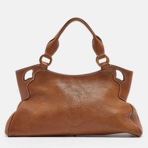 Cartier Brown Leather Small Marcello De Cartier Tote