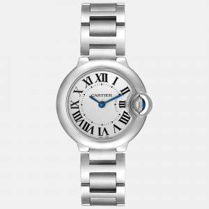 Cartier Ballon Bleu Silver Dial Quartz Steel Ladies Watch  28.0 mm