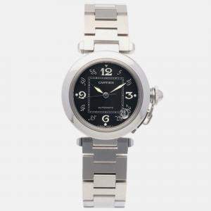 Cartier Black Stainless Steel Pasha C de Cartier  2324 Automatic Women's Wristwatch 35.5 mm