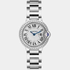 Cartier Ballon Bleu Diamond Steel Ladies Watch 28.0 mm