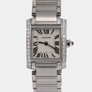 Cartier Customised Diamond Stainless Steel  W51008Q3 Quartz Women's Wristwatch 25 MM