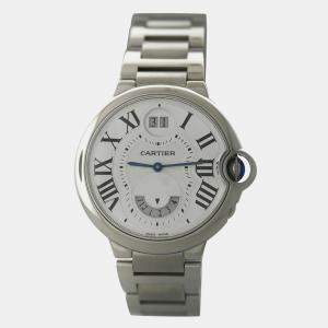 Cartier Silver Stainless Steel Ballon Bleu 3194 Quartz Women's Wristwatch 38.5 mm