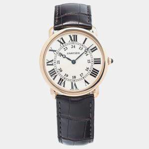 Cartier White Rose Gold Manual Winding Ronde Louis W6800251 Women's Wristwatch 36mm