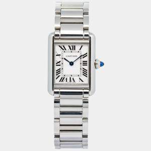 Cartier Tank Must WSTA0051 Quartz Silver Stainless Steel Women's Wristwatch 22 mm
