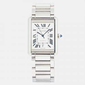 Cartier Tank Must 4324 Silver Stainless-Steel Automatic Women's Wristwatch 31 mm