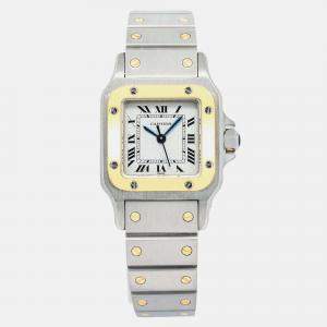 Cartier Santos 1170902 Automatic White 18K Yellow Gold Stainless Steel Women's Wristwatch 24mm