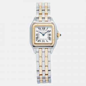 Cartier Panthere W2PN0006 Quartz White 18k Yellow Gold Women's Watch 22 mm